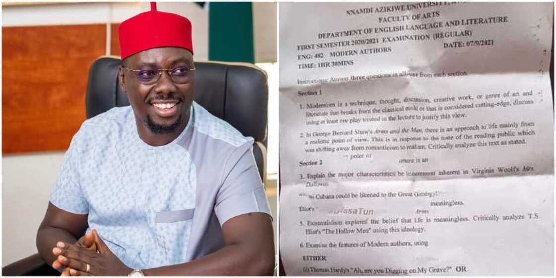 Obi Cubana reacts to his name being featured in a recent UNIZIK examination Obi Cubana reacts to his name being featured in a recent UNIZIK examination