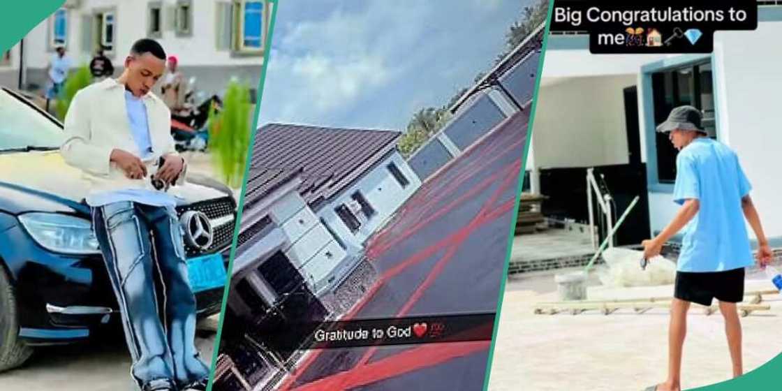 23-year-old man makes mother proud, builds house 23-year-old man makes mother proud, builds house