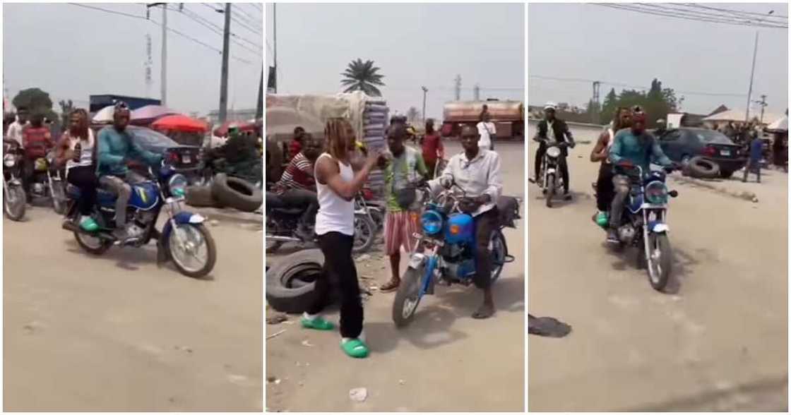 Photos of singer Asake walking on the street of Lagos