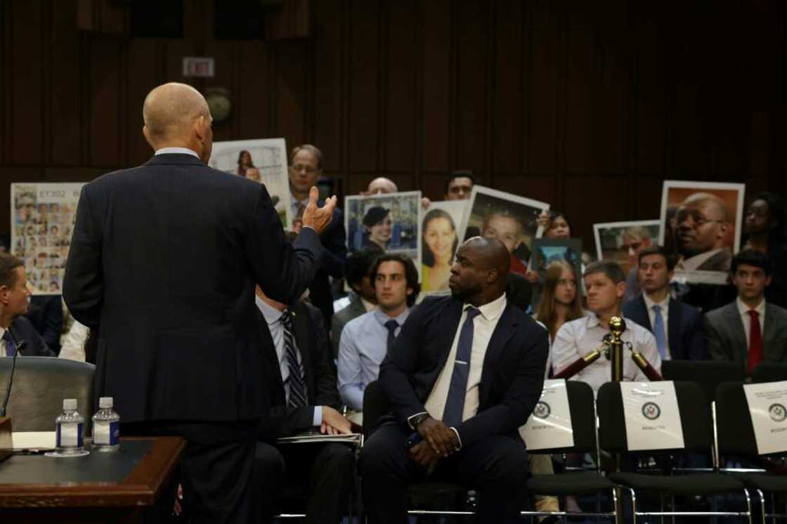 Boeing CEO Dave Calhoun apologized to loved ones of passengers killed in crashes of Boeing jets during an appearance on Capitol Hill Boeing CEO Dave Calhoun apologized to loved ones of passengers killed in crashes of Boeing jets during an appearance on Capitol Hill