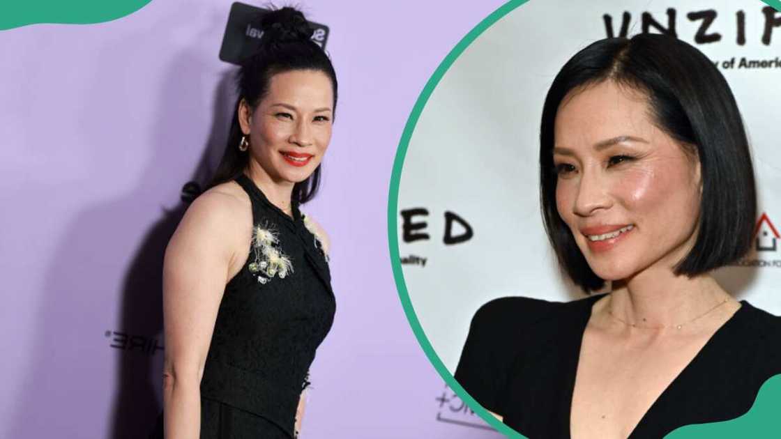 Lucy Liu at the "Presence" Premiere (L). The actress in the "Unzipped: An Autopsy Of American Inequality" New York screening (R) Lucy Liu at the "Presence" Premiere (L). The actress in the "Unzipped: An Autopsy Of American Inequality" New York screening (R)