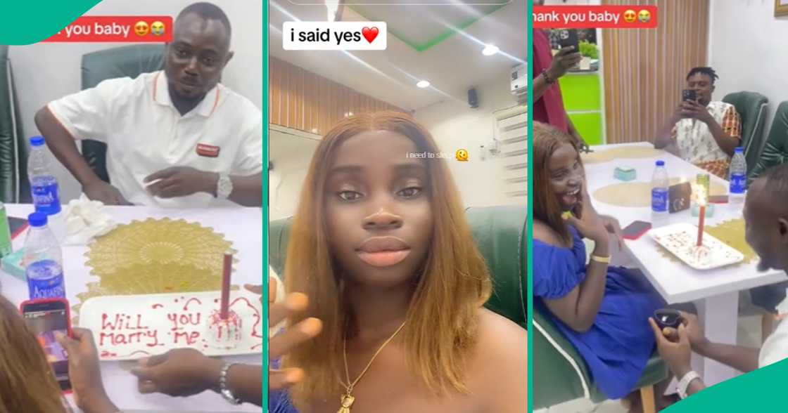 Man proposed to lady in a restaurant Man proposed to lady in a restaurant