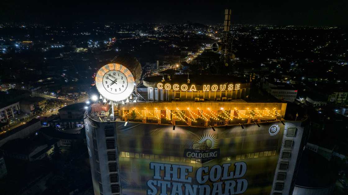 Goldberg Makes History with Monumental Talking Drum Installation on Cocoa House Goldberg Makes History with Monumental Talking Drum Installation on Cocoa House