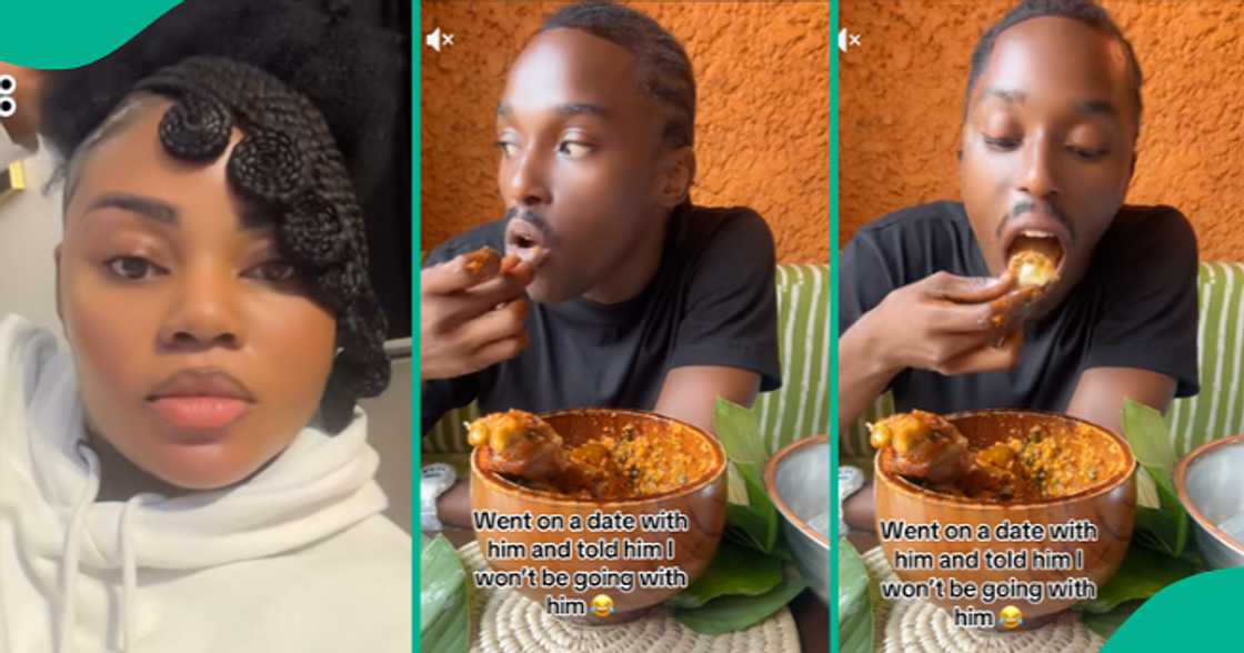 Lady posts the moment a man she went on a date with bought food for only himself. Lady posts the moment a man she went on a date with bought food for only himself.