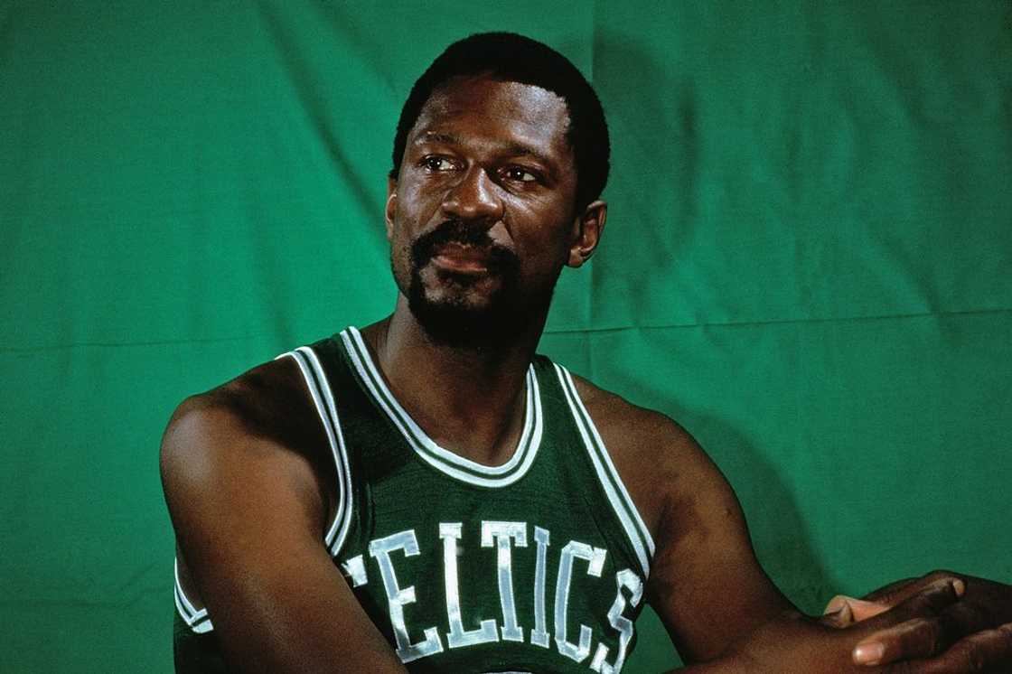 Bill Russell poses for a portrait at the Boston Garden