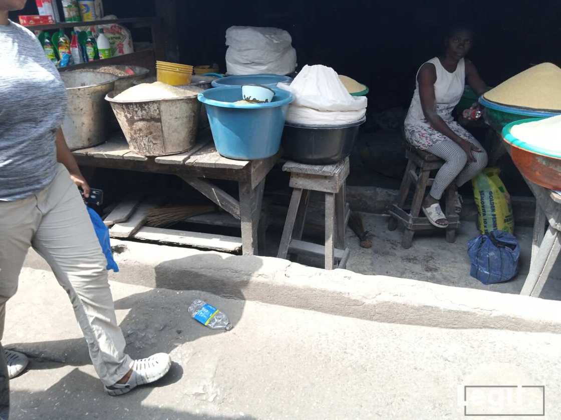 Despite the celebration at hand, some traders are seen sitting idle waiting for buyers. Photo credit: Esther Odili Despite the celebration at hand, some traders are seen sitting idle waiting for buyers. Photo credit: Esther Odili