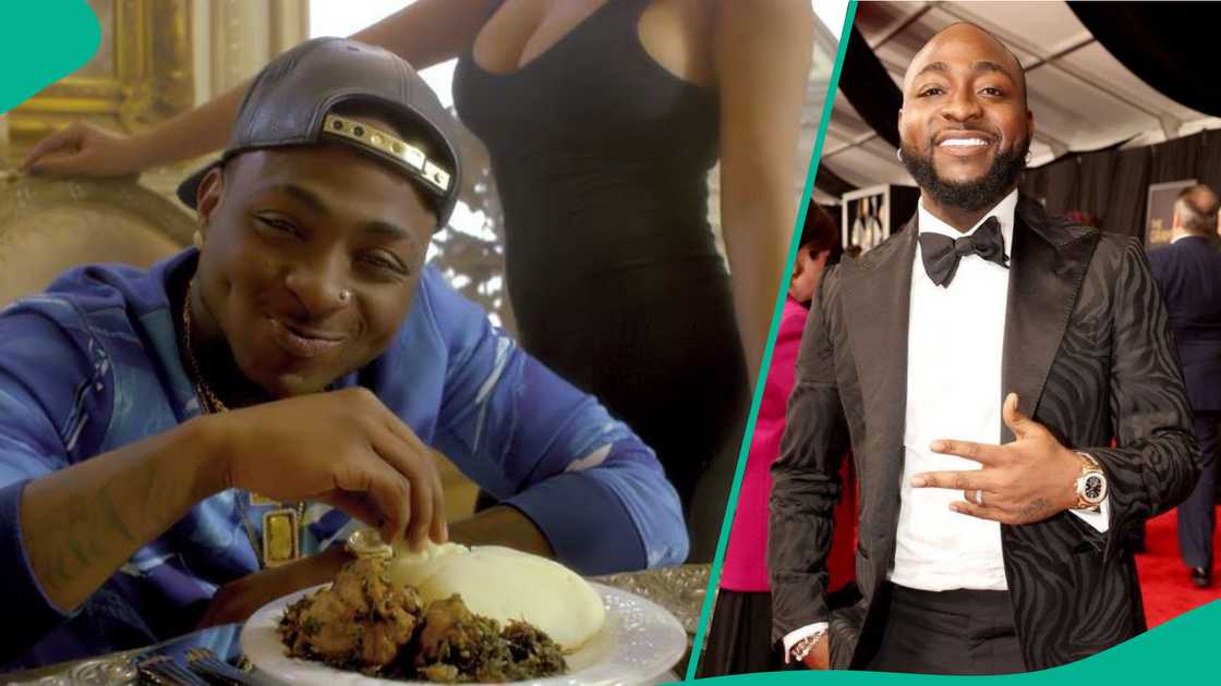 Davido eats Semo Davido eats Semo