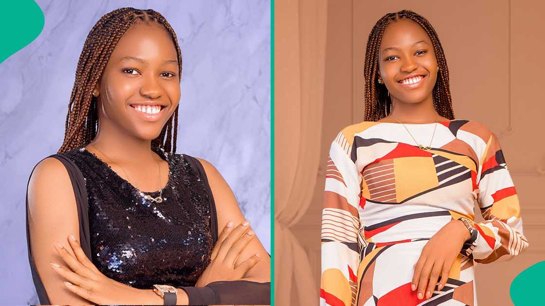 Nigerians drag first-year student over her viral matriculation flyer because of an information on it Nigerians drag first-year student over her viral matriculation flyer because of an information on it