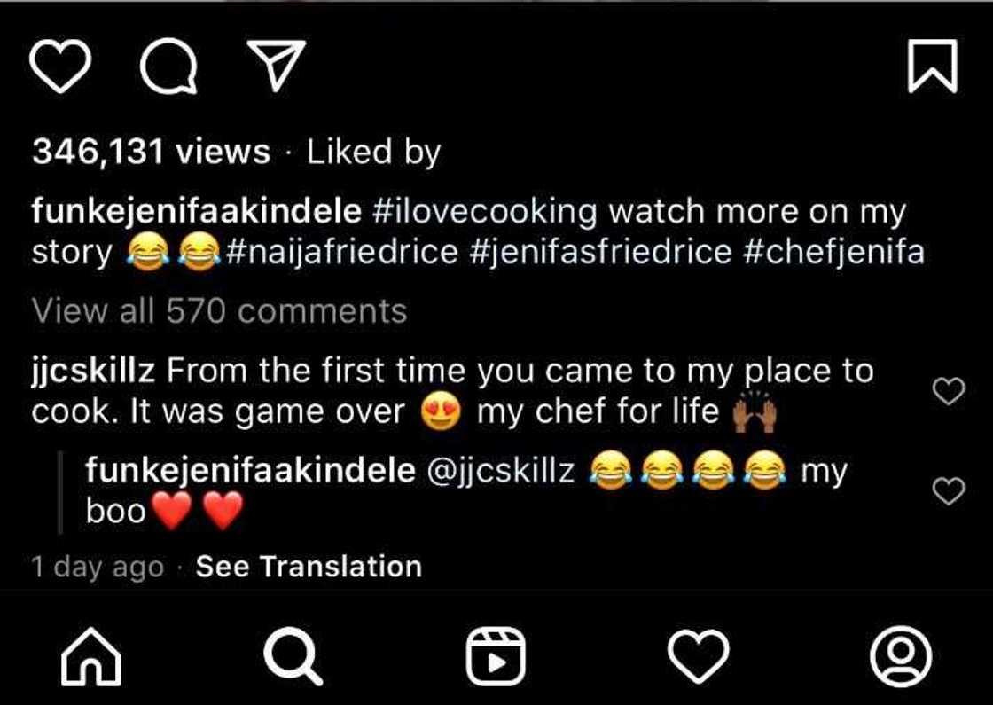 Funke Akindele Shows off Cooking Skills, Husband JJC Skillz Confirms She Won His Heart with Her Food Funke Akindele Shows off Cooking Skills, Husband JJC Skillz Confirms She Won His Heart with Her Food