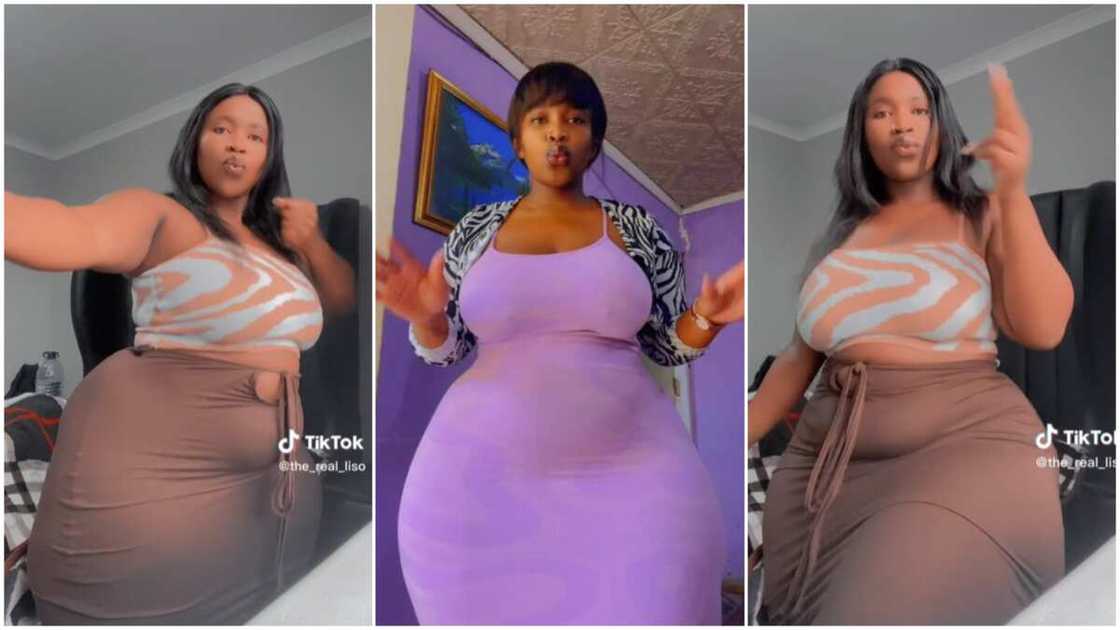 Lady with massive shape/Lady danced in a video.