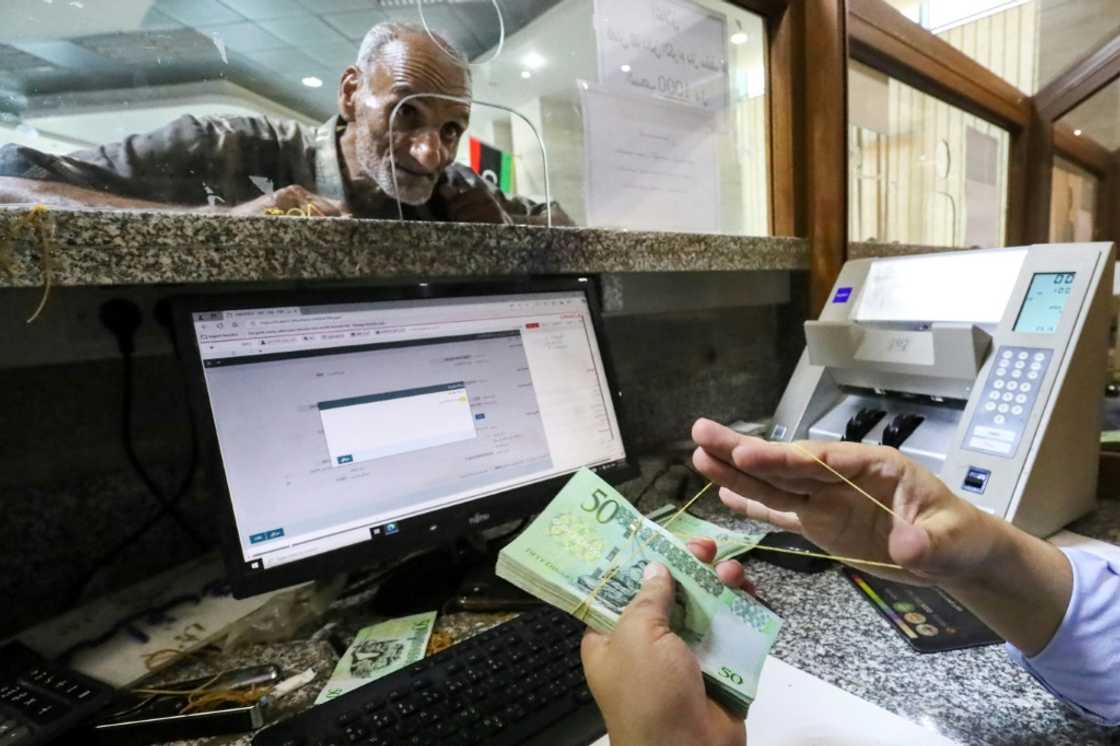 A bank in the Libyan city of Misrata -- Libyans are increasingly turning to cashless solutions