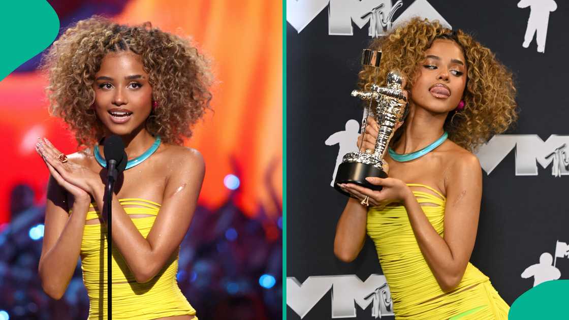 Tyla's 2024 VMA speech after winning Afrobeats award trends. Tyla's 2024 VMA speech after winning Afrobeats award trends.