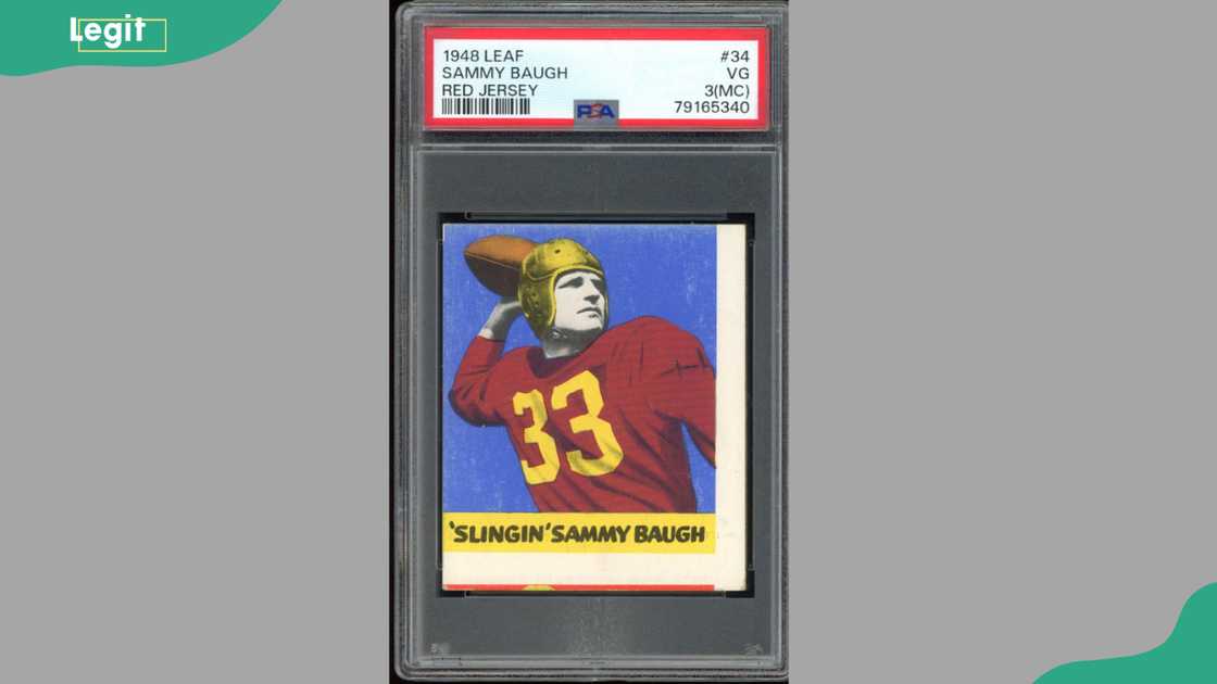1948 Leaf Sammy Baugh Red Jersey #34 1948 Leaf Sammy Baugh Red Jersey #34
