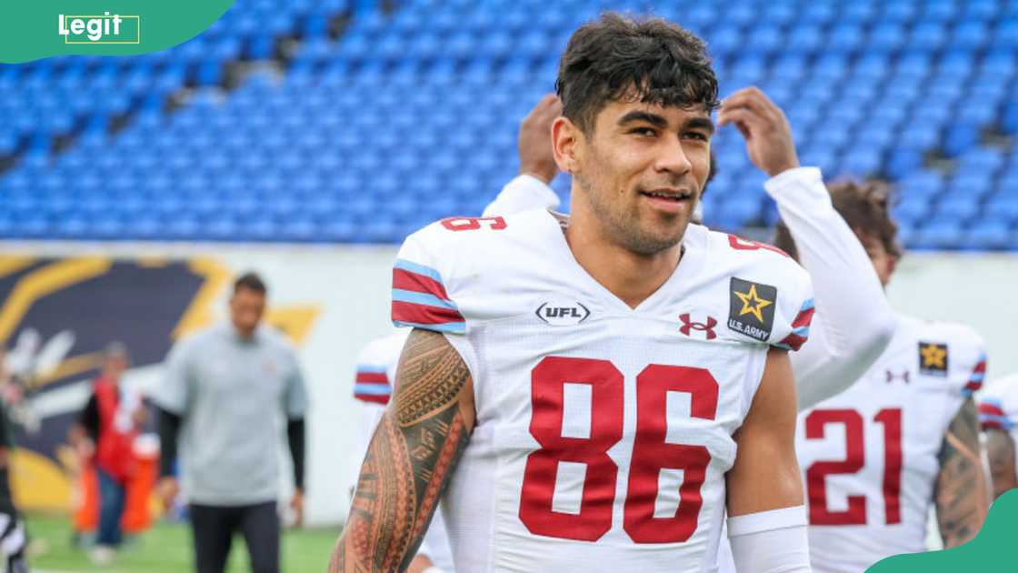 Samson Nacua #86 of the Michigan Panthers at Simmons Bank Liberty Stadium in Memphis, Tennessee