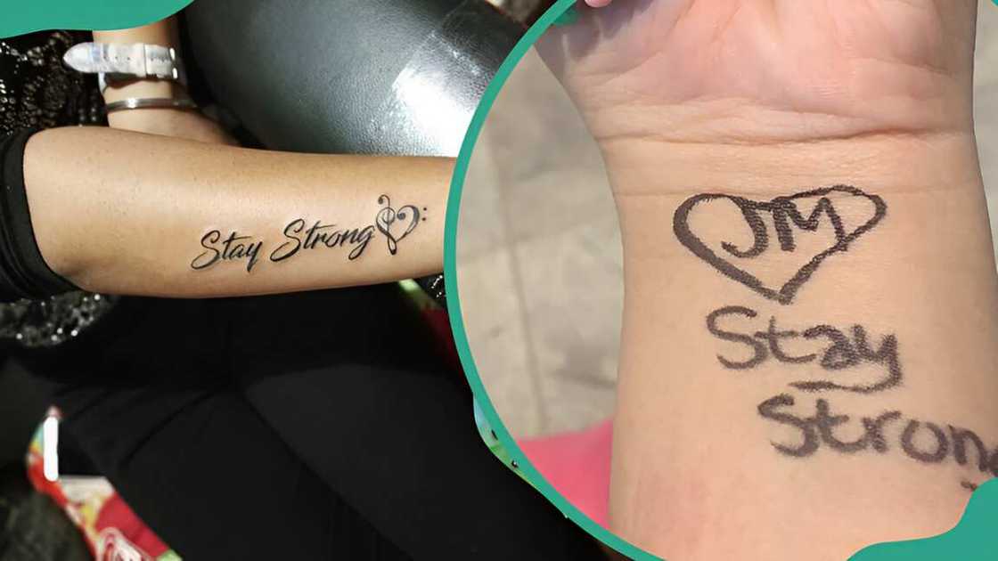 "Stay strong" quote tattoos "Stay strong" quote tattoos