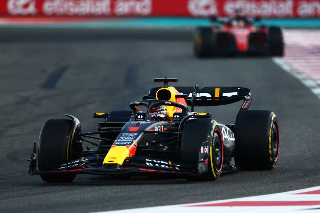 Max Verstappen drives the Red Bull Racing RB18