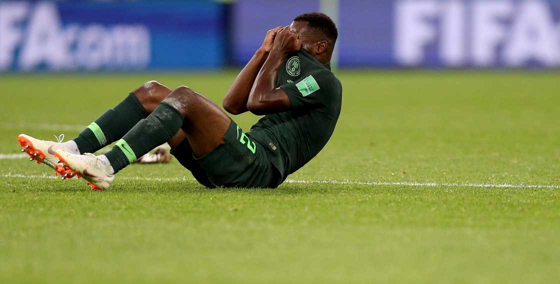 Super Eagles player in tears at the 2018 FIFA World Cup in Russia