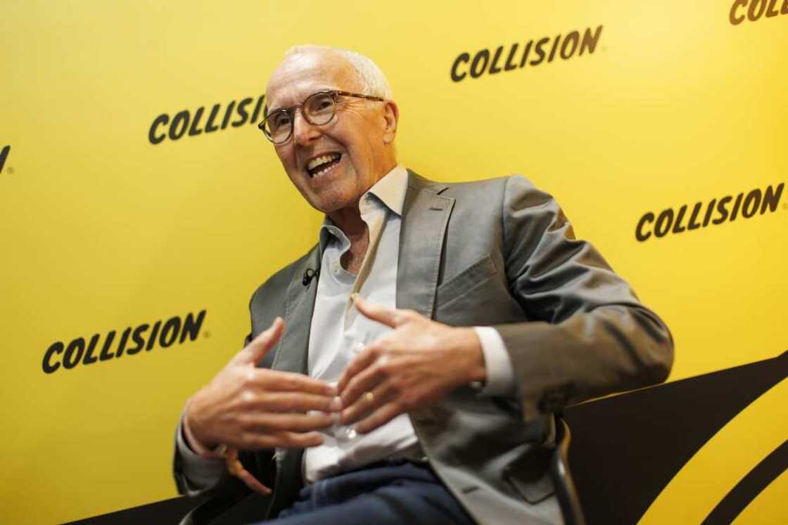US real estate billionaire Frank McCourt speaks during an interview at the Collision 2024 tech conference US real estate billionaire Frank McCourt speaks during an interview at the Collision 2024 tech conference