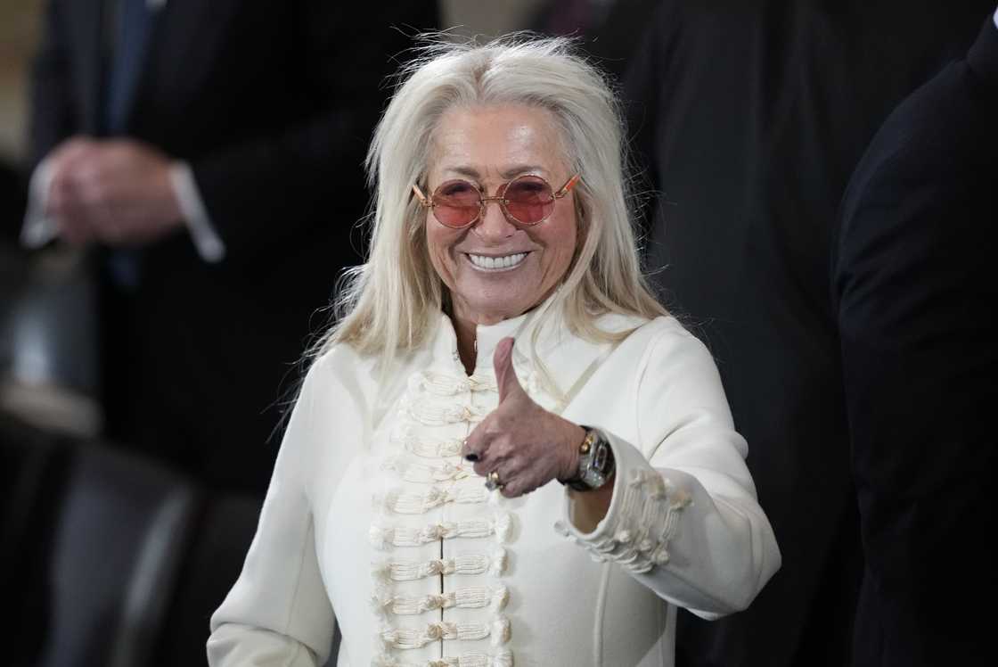 Miriam Adelson attends the inauguration of President Donald Trump at the U.S. Capitol Rotunda