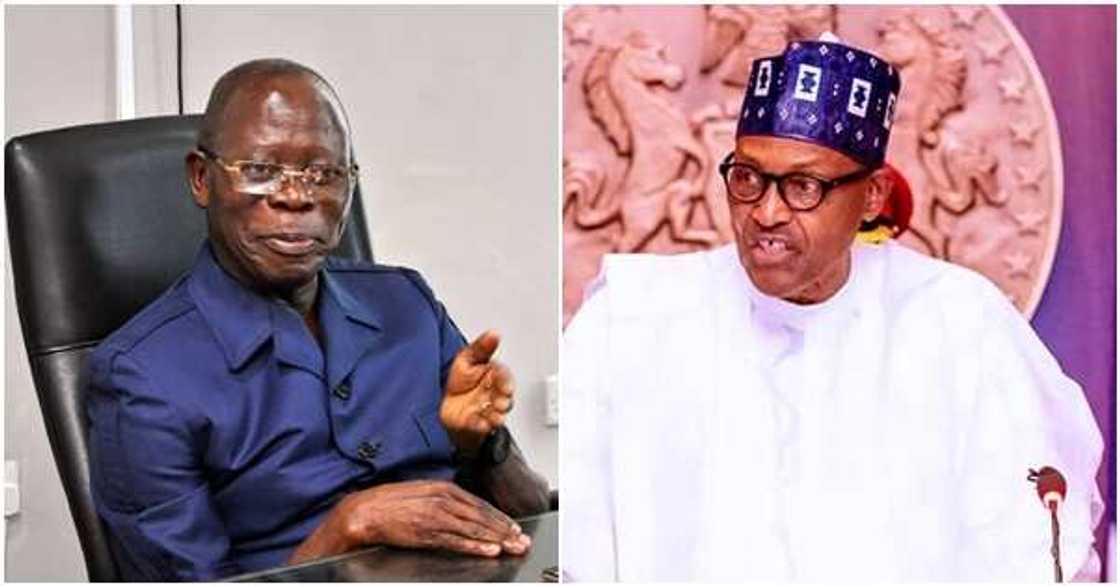 Oshiomhole makes clarification over reported fight with President Buhari Oshiomhole makes clarification over reported fight with President Buhari