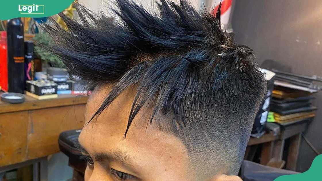 A spiky haircut A spiky haircut
