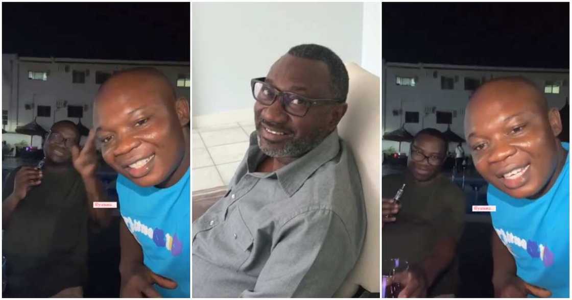 Nigerian man meets with Femi Otedola lookalike. Nigerian man meets with Femi Otedola lookalike.