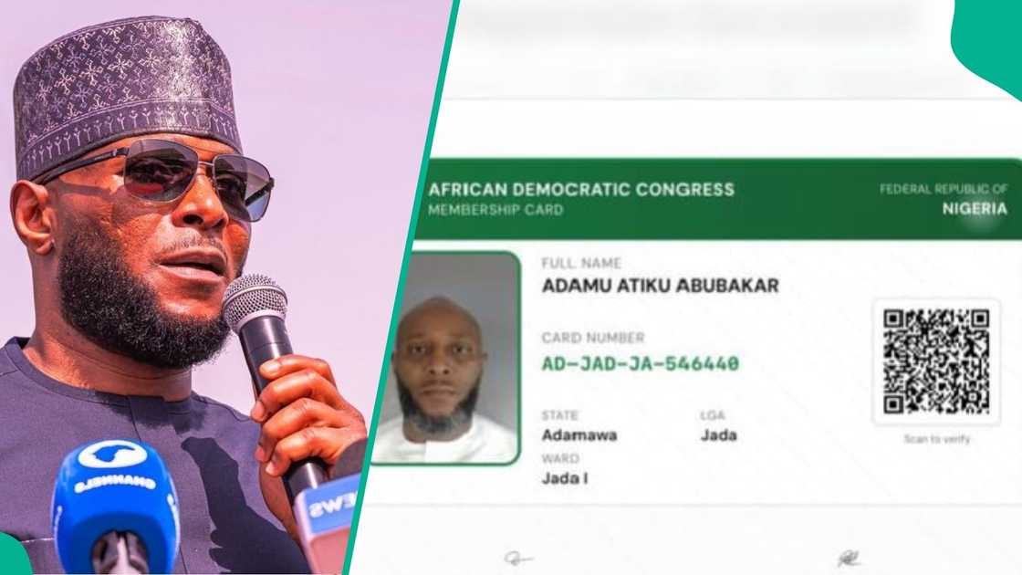 Adamu Atiku, son of former Vice President Atiku Abubakar, announces his registration with the African Democratic Congress (ADC) before the 2027 general election.