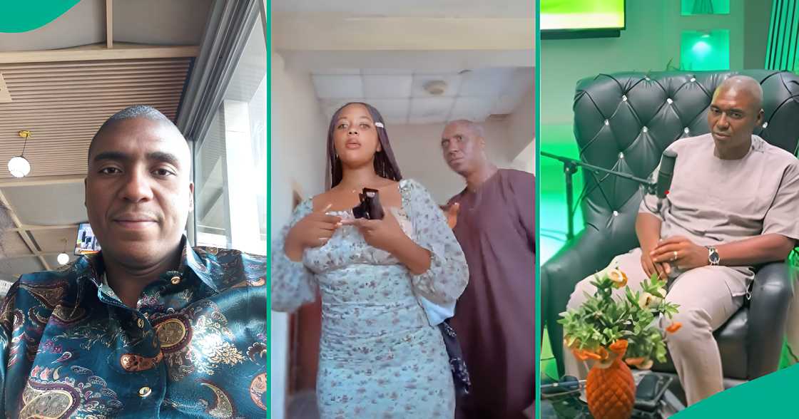 The assaulted UNIZIK lecturer, Dr Okoye appeared on a podcast after the viral student’s expulsion The assaulted UNIZIK lecturer, Dr Okoye appeared on a podcast after the viral student’s expulsion