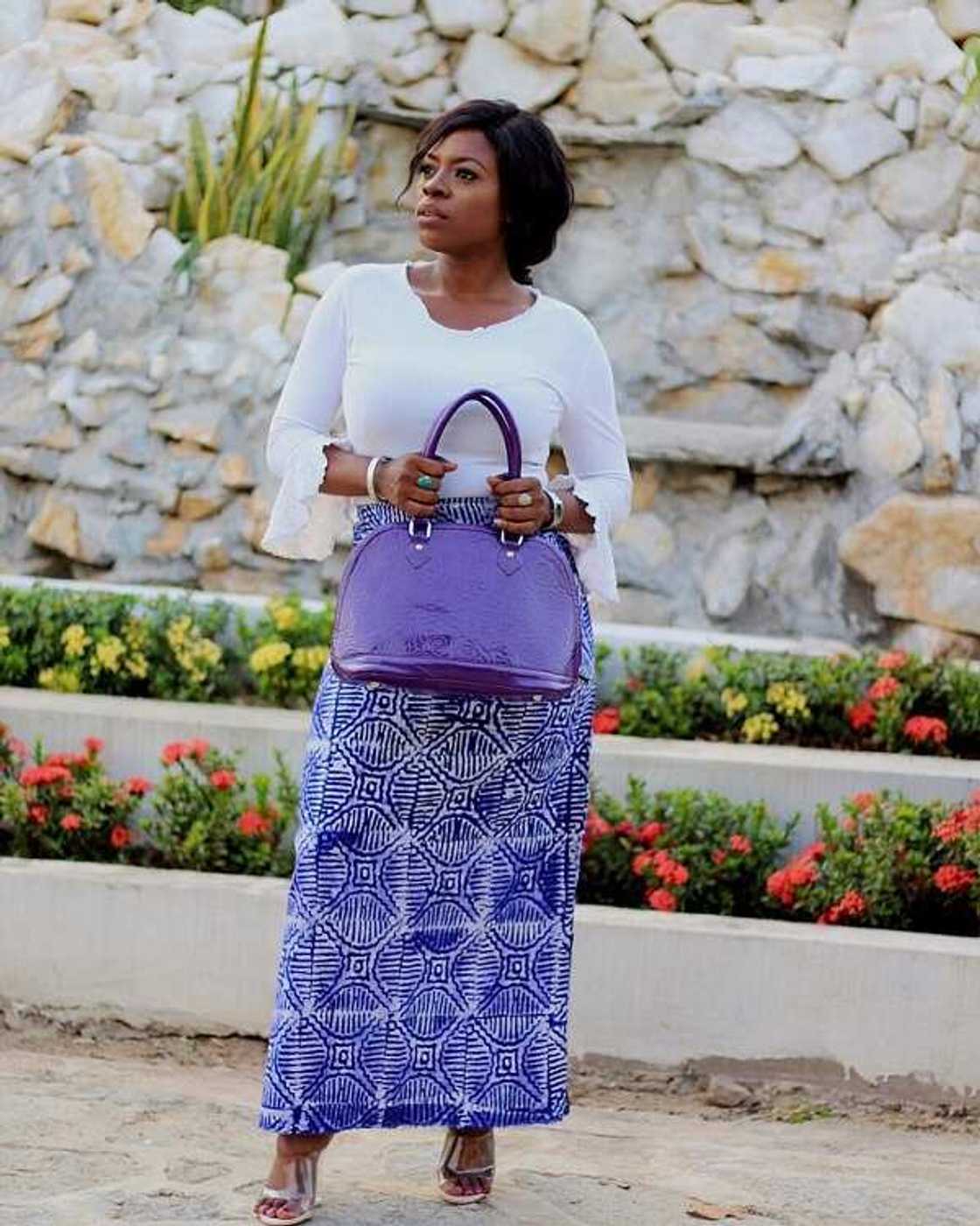 Adire styles for ladies: maxi skirt Adire styles for ladies: maxi skirt