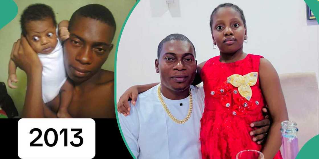 Photos shows man's transformation. Photos shows man's transformation.