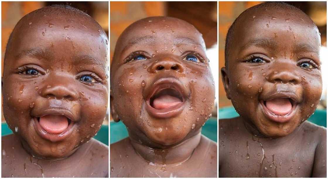 Cute black baby boy smiling. Cute black baby boy smiling.