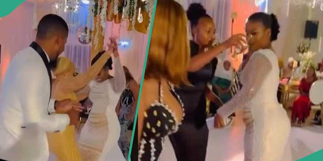 Lady gets attention for dressing like the bride at a wedding Lady gets attention for dressing like the bride at a wedding