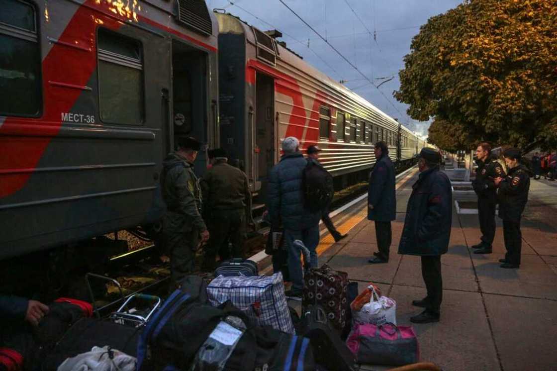 At a train station in the town of Dzhankoy in the north of Crimea, Kherson residents were boarding a train for Russia At a train station in the town of Dzhankoy in the north of Crimea, Kherson residents were boarding a train for Russia