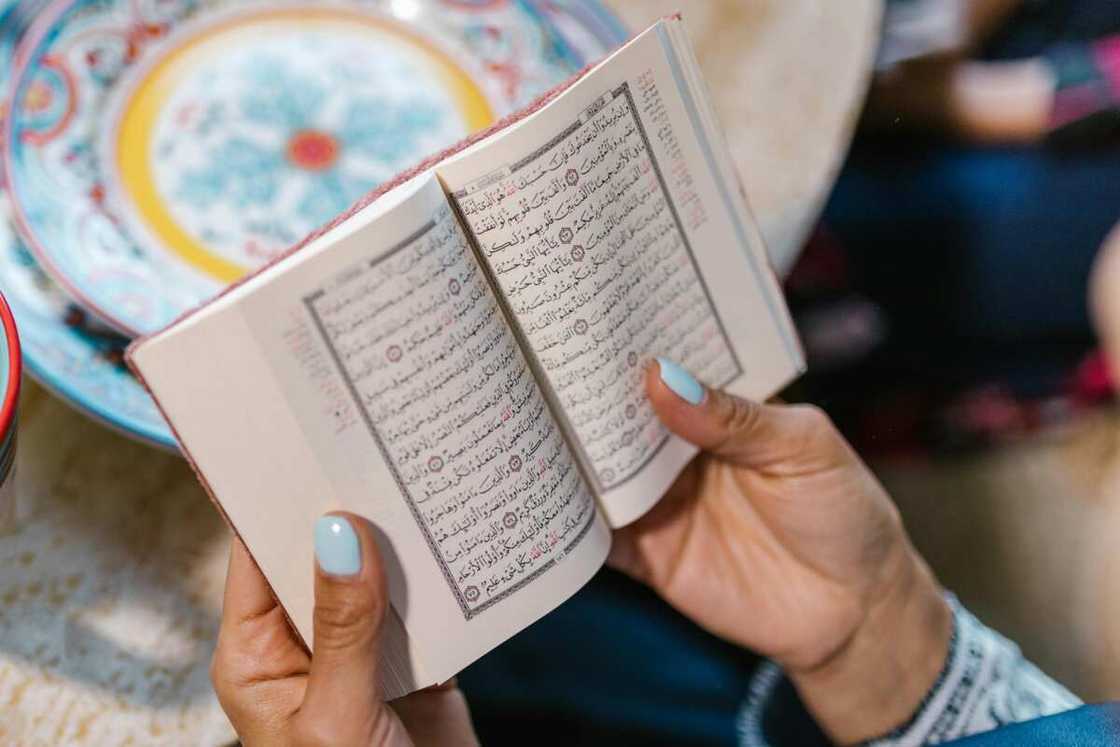 A person reading and praying