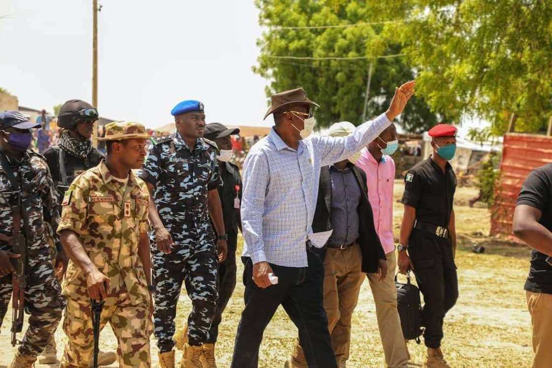 Zulum with soldiers Zulum with soldiers