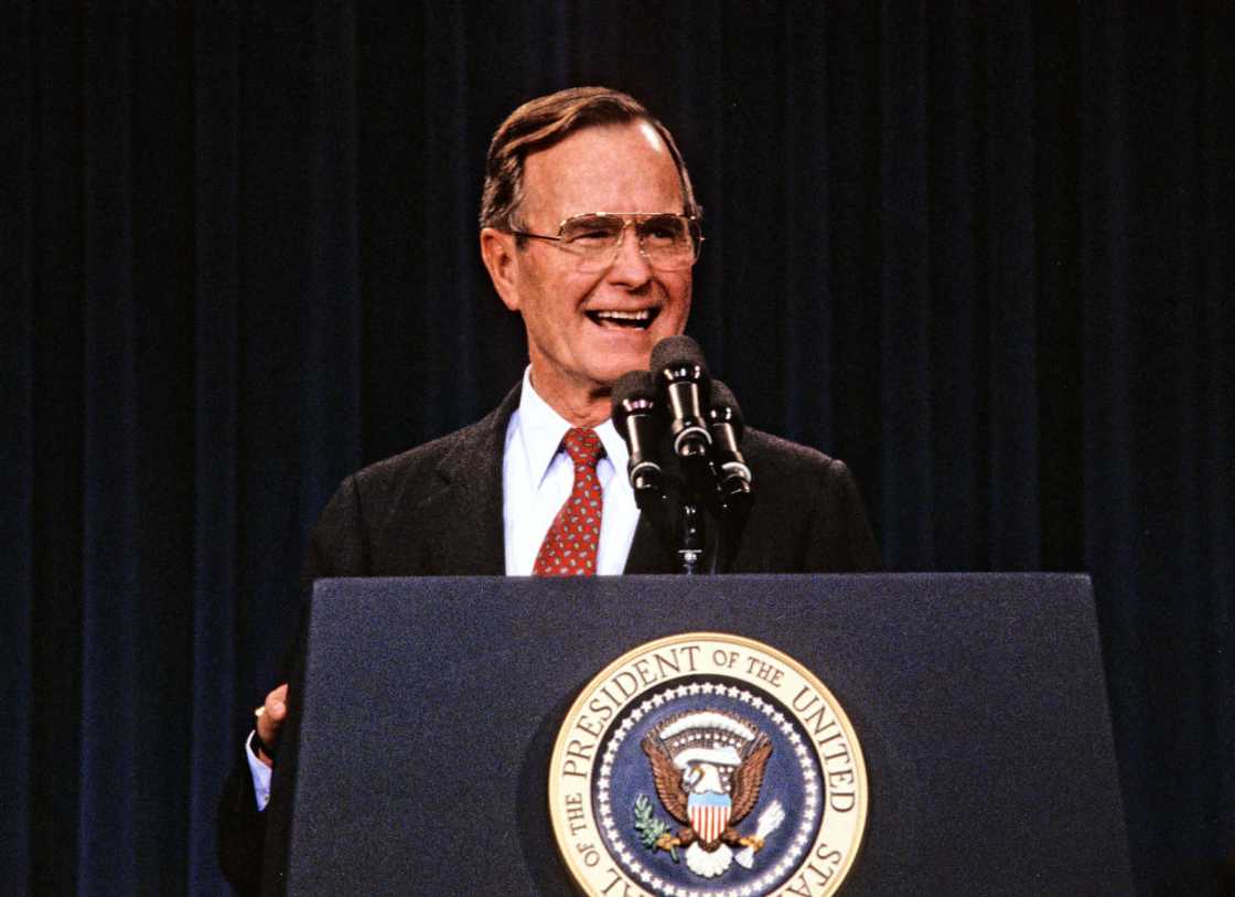 George HW Bush on 6 February 1989.