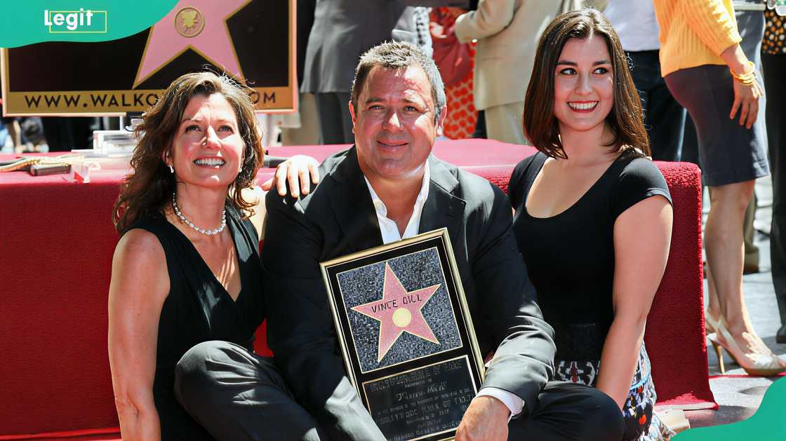 Amy Grant, Vince Gill, and Gill's daughter, Jenny Gill, at Gill's Star