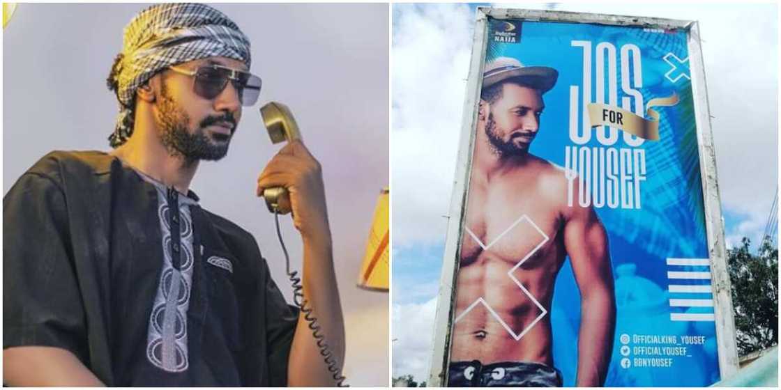 Yousef's fans erect billboard Yousef's fans erect billboard