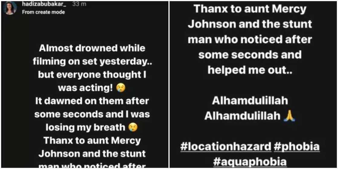 Hadiza Abubakar speaks on near death experience, Hadiza Abubakar, speaks on drowning Hadiza Abubakar speaks on near death experience, Hadiza Abubakar, speaks on drowning