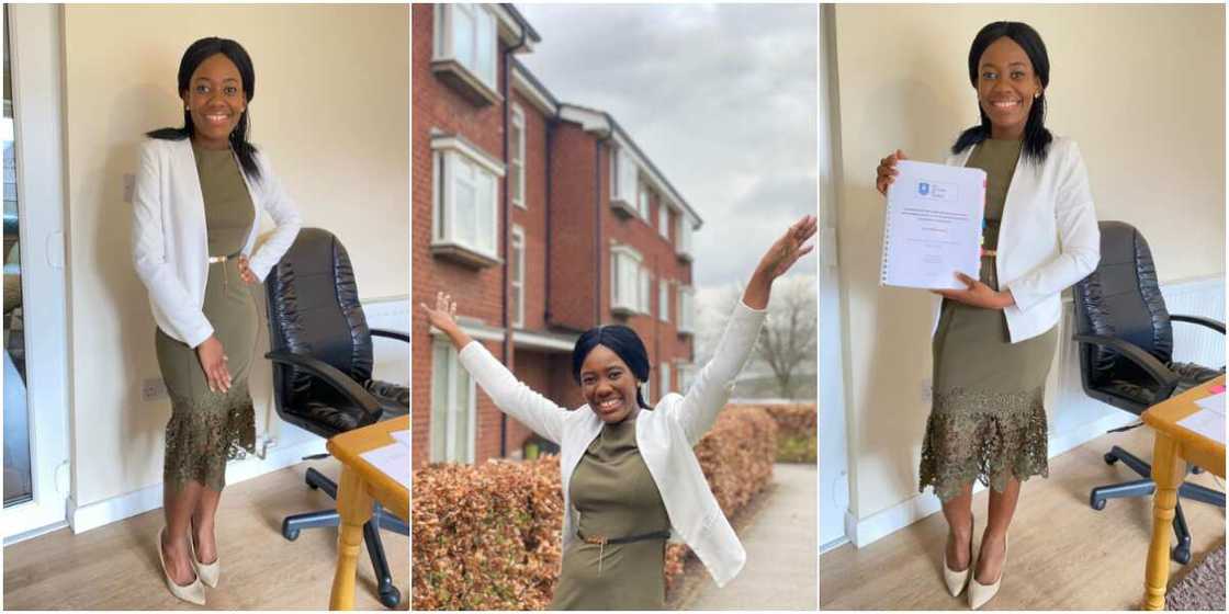 Woman celebrates bagging PhD, shares adorable photos as she thanks those who made it possible