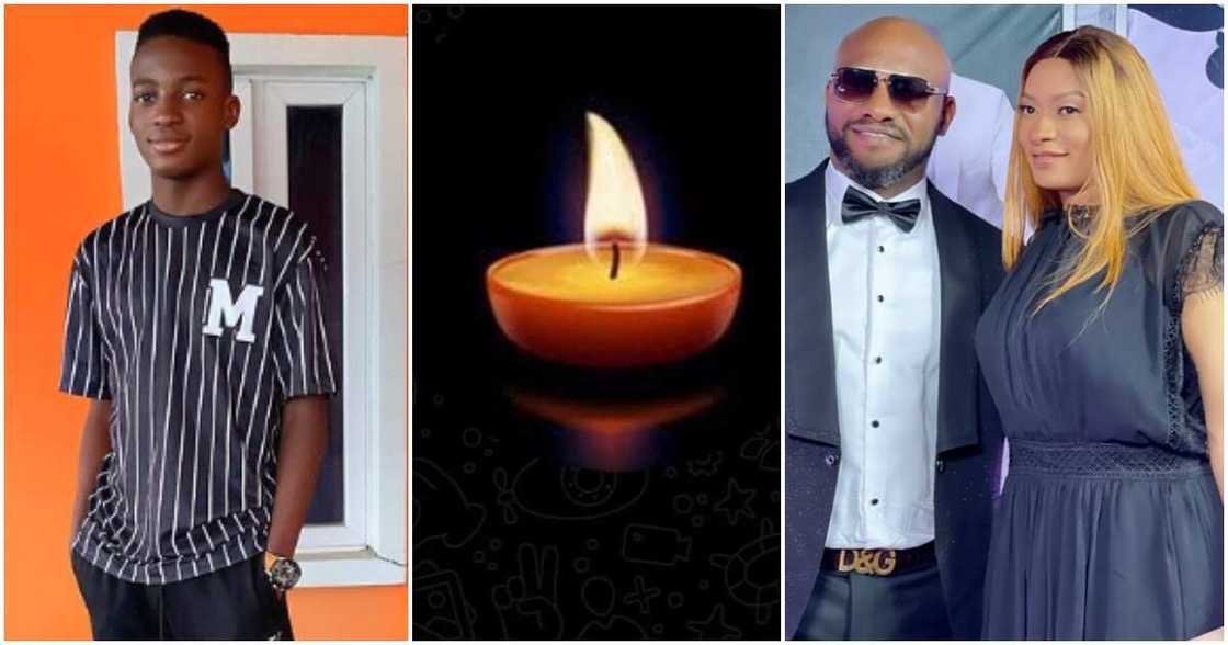 May and Yul Edochie mourn son's death. May and Yul Edochie mourn son's death.