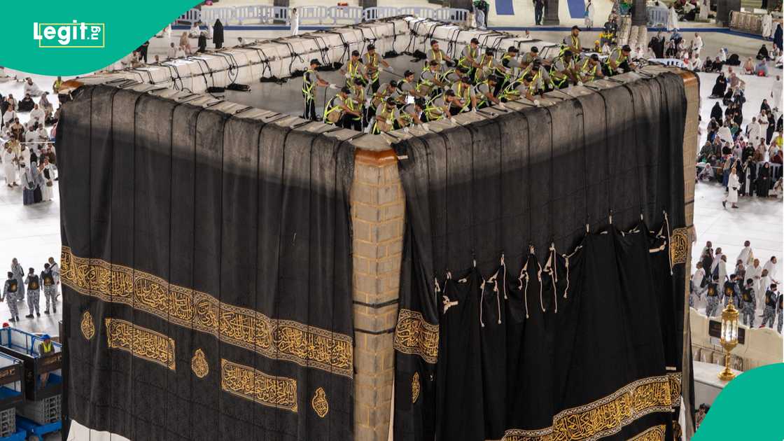 Saudi Arabia replaces Kaaba’s Kiswa as Hijrah year 1447 starts. Saudi Arabia replaces Kaaba’s Kiswa as Hijrah year 1447 starts.