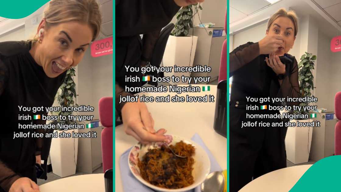 Nigerian lady shares her White boss' reaction after making her try her jollof rice Nigerian lady shares her White boss' reaction after making her try her jollof rice