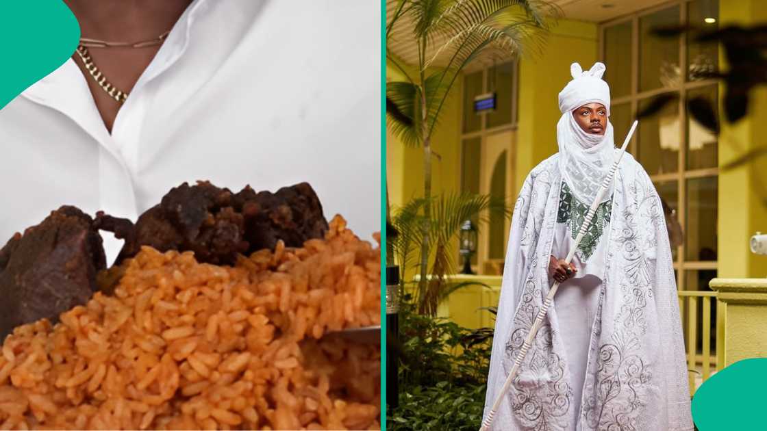 Eniola tackles ulcer with jollof rice. Eniola tackles ulcer with jollof rice.