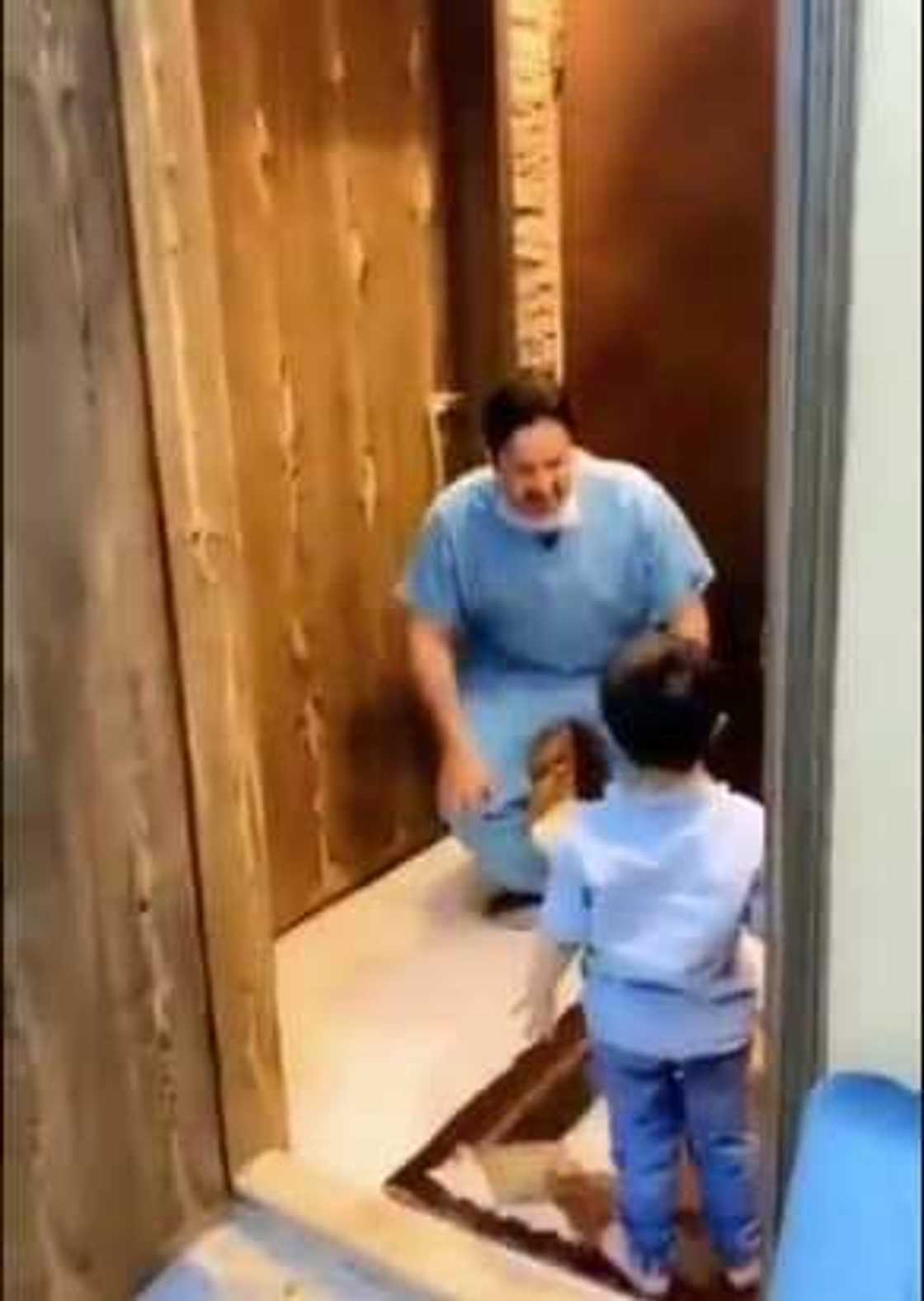 Emotional moment as doctor turns down son's embrace to safeguard him from coronavirus risk Emotional moment as doctor turns down son's embrace to safeguard him from coronavirus risk