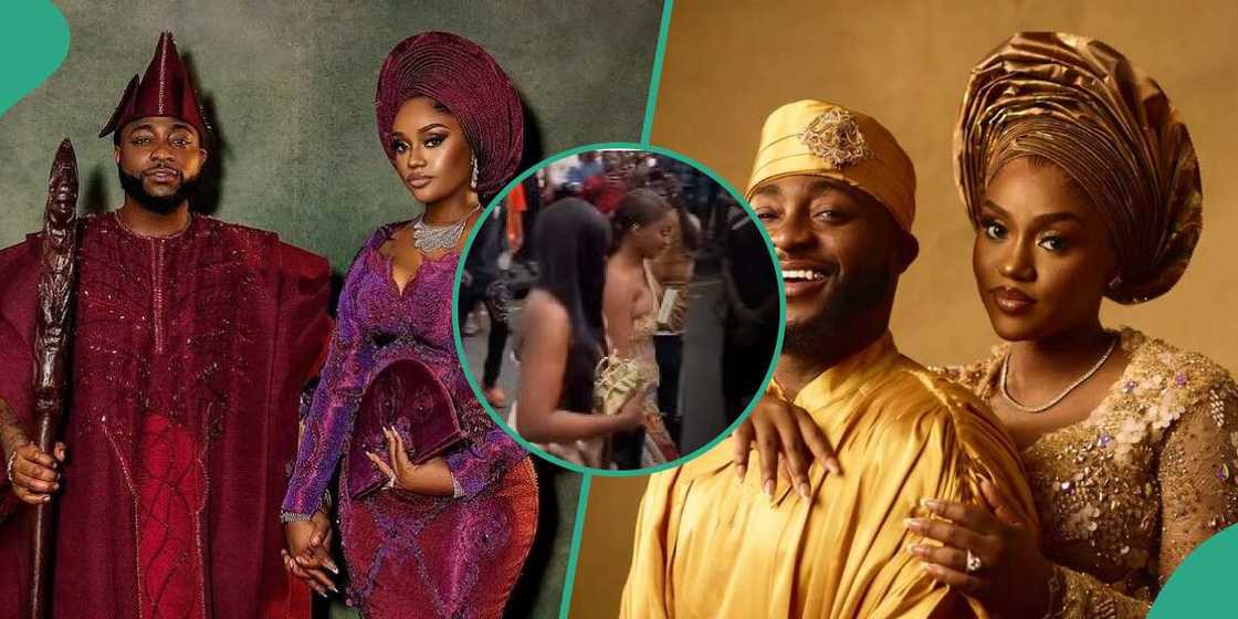 Ladies prevented from entering Davido's wedding venue. Ladies prevented from entering Davido's wedding venue.