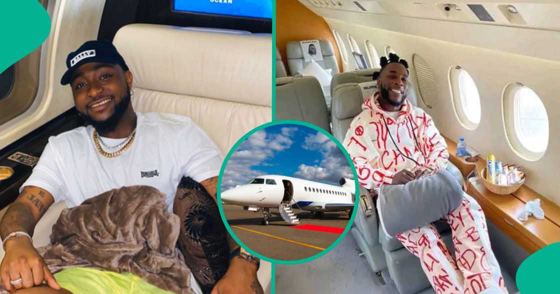 Davido brags about his private jet, throws shades. Davido brags about his private jet, throws shades.