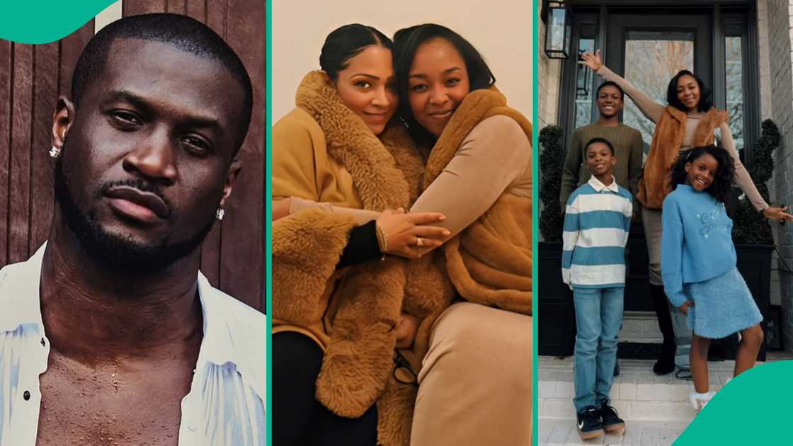 Peter Okoye's wife Lola Omotayo spotted with former sister-in-law in US. Peter Okoye's wife Lola Omotayo spotted with former sister-in-law in US.