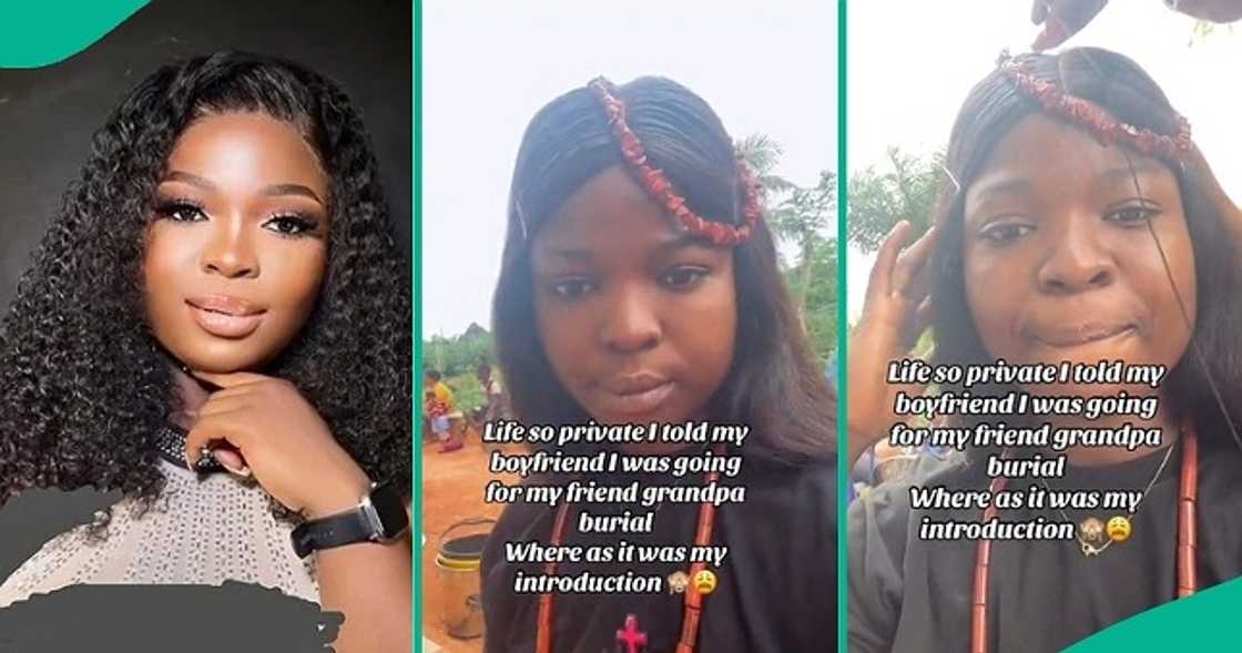 Lady who lied to her boyfriend that she was going for burial holds secret introduction ceremony. Lady who lied to her boyfriend that she was going for burial holds secret introduction ceremony.