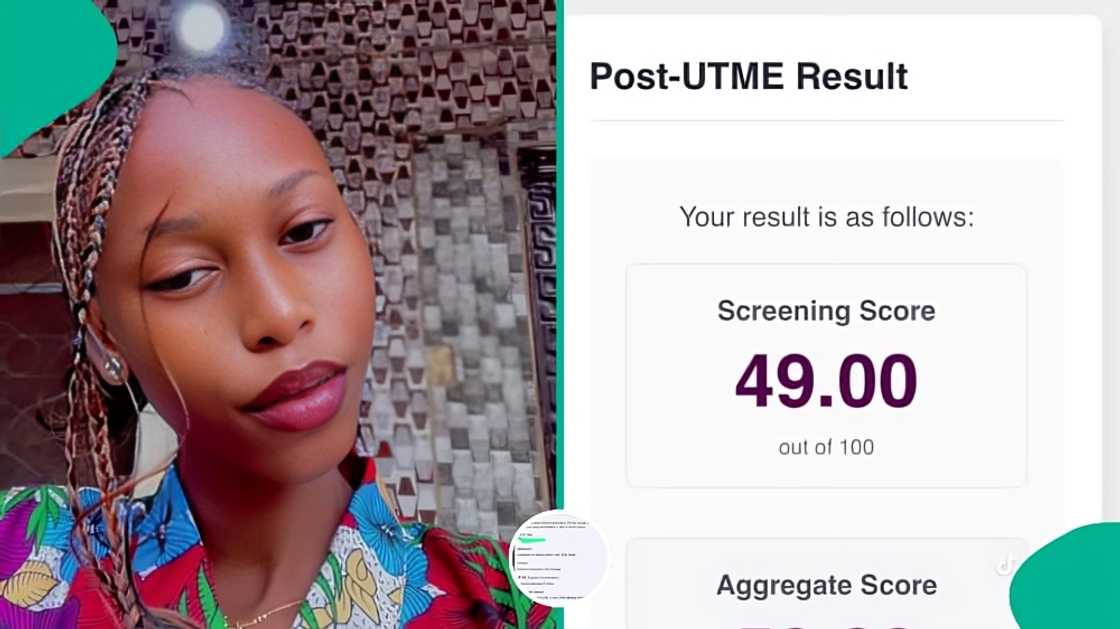 Lady with 204 JAMB score and 49/100 post-UTME gains admission